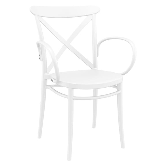 Compamia Cross XL Resin Outdoor Arm Chair White, Set of 2