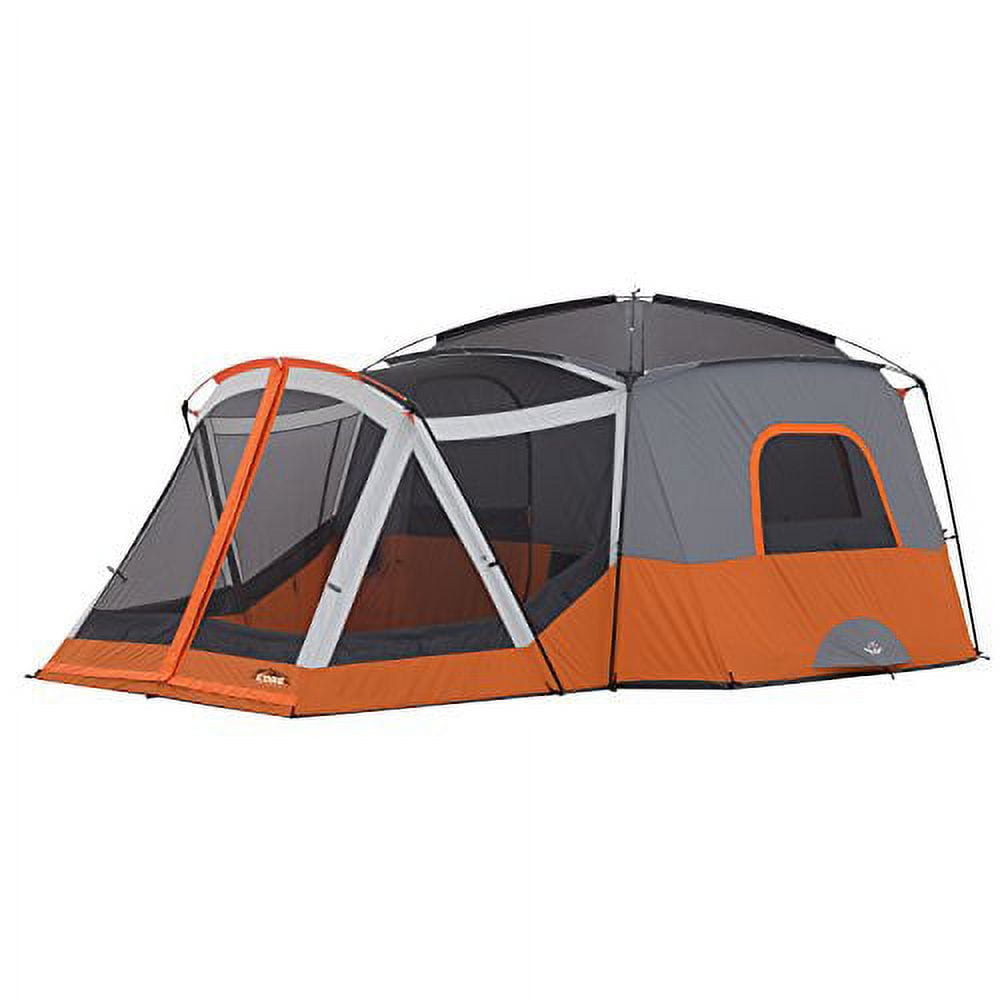 CORE 17' x 12' 11 Person Cabin Camping Tent with Screen Room, 36lbs