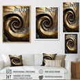 thumbnail image 4 of Designart "Timeless Turn In Gold And Black" Abstract Spirals Wall Decor, 4 of 7