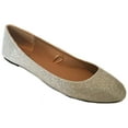 thumbnail image 2 of Shoes8teen Womens Ballerina Ballet Flat Shoes 8600 Silver Glitter 7.5, 2 of 3