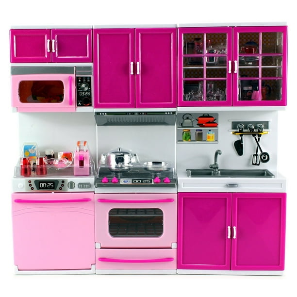 My Happy Kitchen Dishwasher Oven Sink Battery Operated Toy Doll Kitchen