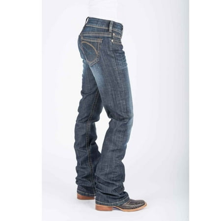Tin Haul - Tin Haul Dolly Fit TH Ladies Jean Curved X Deco Pkt Blue 26 ...