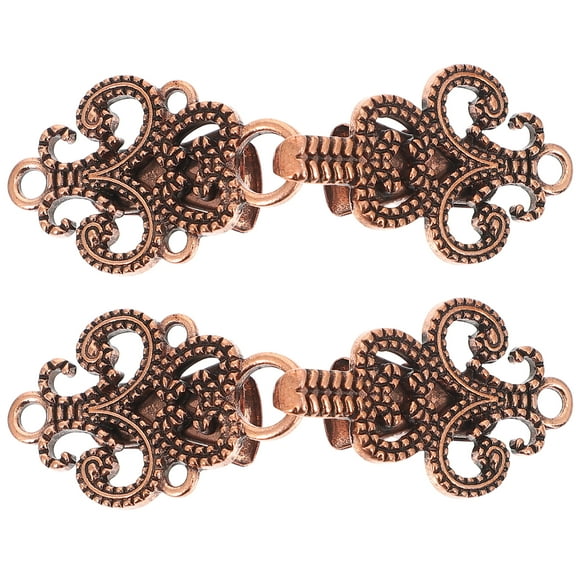 2 Pairs Vintage Sweater Clip Cape Cloak Fastener Cardigan Shawl Collar Clasps