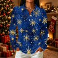 thumbnail image 2 of Trgacdwlo Christmas Polo Shirts Women Cute Christmas Graphics Golf Shirt for Women Collared Button Down Xmas Long Sleeve Womens Tunic Tops, 2 of 6