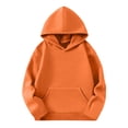 thumbnail image 2 of Bixock Toddler Girls Hoodies,Girls Long Sleeve Tops,Kids Crewneck Pullover Hooded Solid Color Thin Sweatshirt With Drawstring Windproof Soft Warm Everyday Wear Girls Clothings, 2 of 7