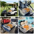 thumbnail image 6 of Golf Cart Seat Covers for 2 Seater,Orange Pumpkins Fall Soft Microfiber Cart Seat Towel Blanket,Thanksgiving Leaves Botanical Rustic Absorbent Non Slip Bench Seats Protector for Golf Course 51"x31", 6 of 9