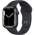 thumbnail image 1 of Apple Watch Series 7 Aluminium 45 mm (GPS + Cellulaire) Noir Minuit (Grade B) Reconditionné, 1 of 3