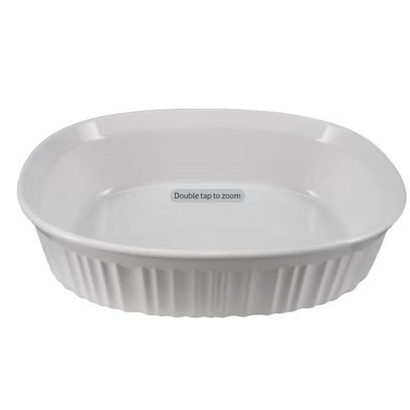 CorningWare French White 1.5-quart Oval Casserole Dish