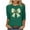 Green-5, variant on Aofany Plus Size T Shirts for Women St Patricks Day Shamrock Tee Holiday Casual Crew/V Neck 3/4 Sleeve Tops