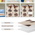 thumbnail image 4 of Yayeee Foldable Storage Basket for Shelves with Handles Set of 2 Waterproof Cloth Bins, Blue Cakes, 4 of 7