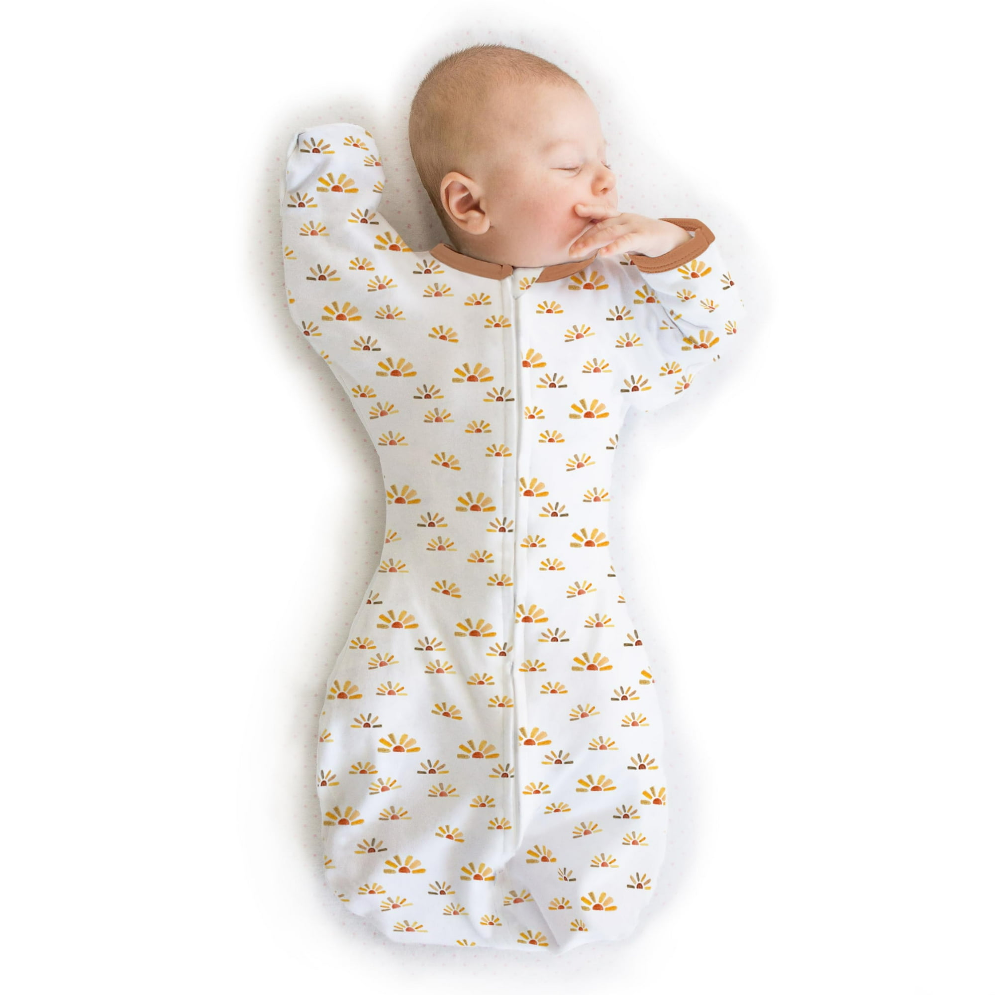 SwaddleDesigns Transitional Swaddle Sack with Arms Up Half Length Sleeves and Mitten Cuffs Watercolor Sunny Days Small 0 3 Mo 6 14 lbs Better Sleep Easy Swaddle Transition Walmart