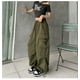 thumbnail image 3 of Pantalones anchos de cintura alta para mujer Y2K con 4 bolsillos, 3 of 7