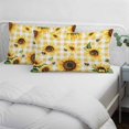 thumbnail image 4 of Yellow Sunflower Lumar Pillow Covers,Vintage Country Bee Plaid Ginger Check Breathable Throw Pillow Cases with Invisible Zipper,Decorative Pillowcase Pillows Protectors for Sofa Bed Chair 16"x24", 4 of 9