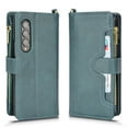thumbnail image 2 of ELEHOLD Zipper Wallet Case Compatible Samsung Galaxy Z Fold 4.PU Leather Magnetic Card Slots Shockproof Zipper Pocket Flip Cover for Samsung Galaxy Z Fold 4 7.6 inch,Green, 2 of 9