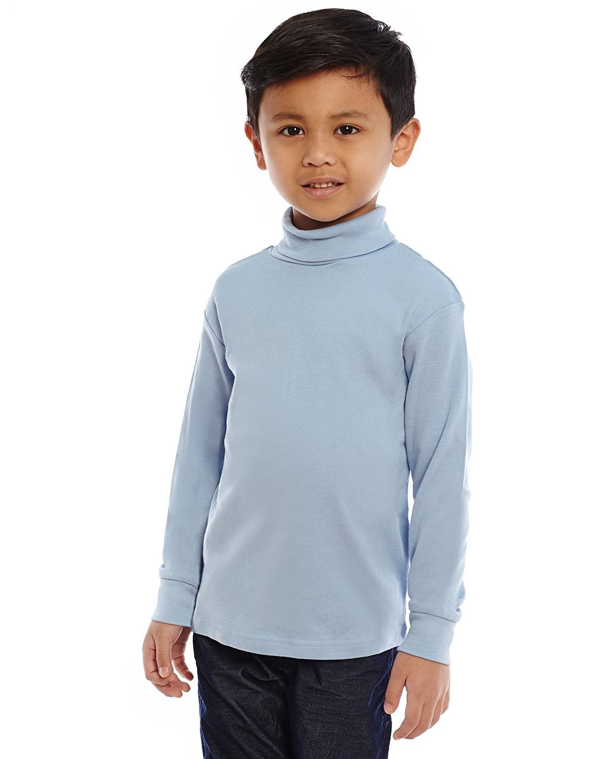 Leveret Solid Turtleneck 100% Cotton (4 Toddler, White)