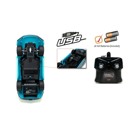 Jada Toys Porsche 911 (992) GT3 RS – 1:16 RC – USB Rechargeable with Turbo Function, Radio Control Cars(Blue)