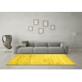 thumbnail image 3 of Ahgly Company Indoor Round Abstract Yellow Contemporary Area Rugs, 5' Round, 3 of 4