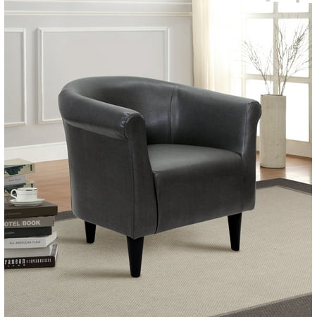 Mainstays Faux Leather Bucket Accent Chair