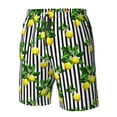 thumbnail image 4 of Logiee Lemons on Striped Print Mens Swim Trunks Quick Dry Board Shorts,Breathable Hawaii Beach Shorts Swimwear Bathing Suits-Large, 4 of 6
