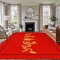 thumbnail image 2 of Area Rug 72×108in, Chinese Spring Festival Floor Carpet Living Room Rug, New Year Dragons on Red under Non-Slip Welcome Mat Indoor Rugs for Bedroom Dining Room, 2 of 9