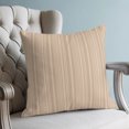 thumbnail image 4 of Pillow Covers 18x18 Set of 2, Beige Tan Throw Pillow Covers Decorative Couch Cushion Cover, Farmhouse Striped Modern Artwork Microfiber Soft Square Pillowcases for Bedroom Living Room Sofa, 4 of 9