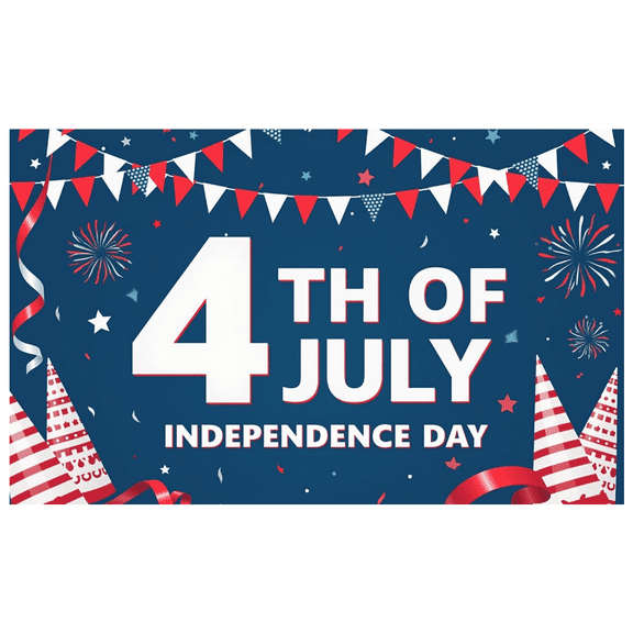 Red White Blue Banner Fourth of July Decoration Patriotic Theme Independence Day Banner for Party Celebration Outdoor Indoor Event