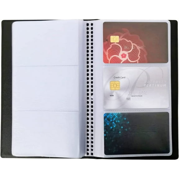 Business Card Organizer Business Card Holder Book, Portable Business Card Binder File Sleeve Storage, Business Card Holders,120 Cards