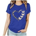 thumbnail image 2 of Goodtrade8 Cute Shirts for Womens Valentines Plus Size Valentines Women Short Sleeve Graphic Gifts Pullover Womens Tshirts, 2 of 7