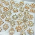 thumbnail image 2 of K-KED Wholesale Lots 20pcs Womens Delicate Jewelry Pearl Ring Clear Rhinestone Rings, 2 of 7