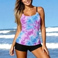 thumbnail image 2 of Womens Swim Suits 2026 Fashion Sleeveless Printing Round Neck Bikini Padded Swimwear Swim Romper Backless Bathing Suit, 2 of 8