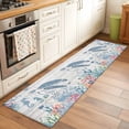 thumbnail image 2 of Coastal Turtle 2'x6' Runner Rugs for Hallway Kitchen Bedside Non Slip, Beach Nautical Ocean Coral Seahorse Vintage Entryway Rug Runners with Rubber Backing, Long Carpet Runner for Laundry Room, 2 of 8