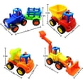 thumbnail image 2 of Set de coches de juguete para vehículos de construcción propulsados por fricción, 4 piezas, 3 o más, 2 of 5