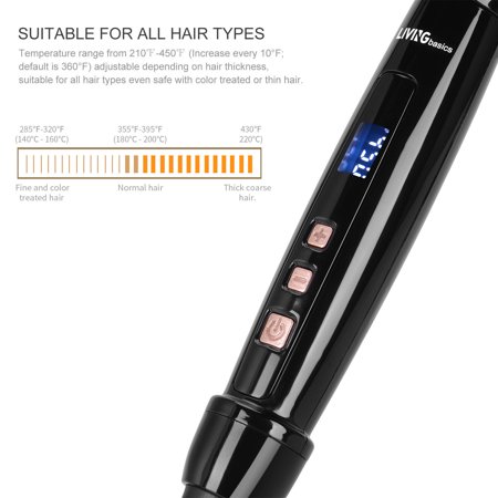 Liveditor Professional Ceramic Wave Hair Curling Wand Salon