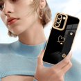 thumbnail image 6 of Galaxy S21 5G Luxury Electroplated Case with Strap Love Heart Plating Gold Bumper Cover for Women Girls Anti-Scratch Shockproof Back Phone Case for Samsung Galaxy S21 5G 6.2 Inch, 6 of 6
