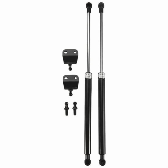 2X Universal 400mm 300N Car Front Hood Cover Rear Trunk Boot Shock Lift Strut Support Bar Gas Spring,2 x support rod 1 set x accessories,Black