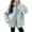 Gray, variant on Black*Friday ChaoHeng Fall Jackets for Women Plus Size Women's Solid Color Faux Wool Jacket,Long Sleeve Winter Coat with Pockets