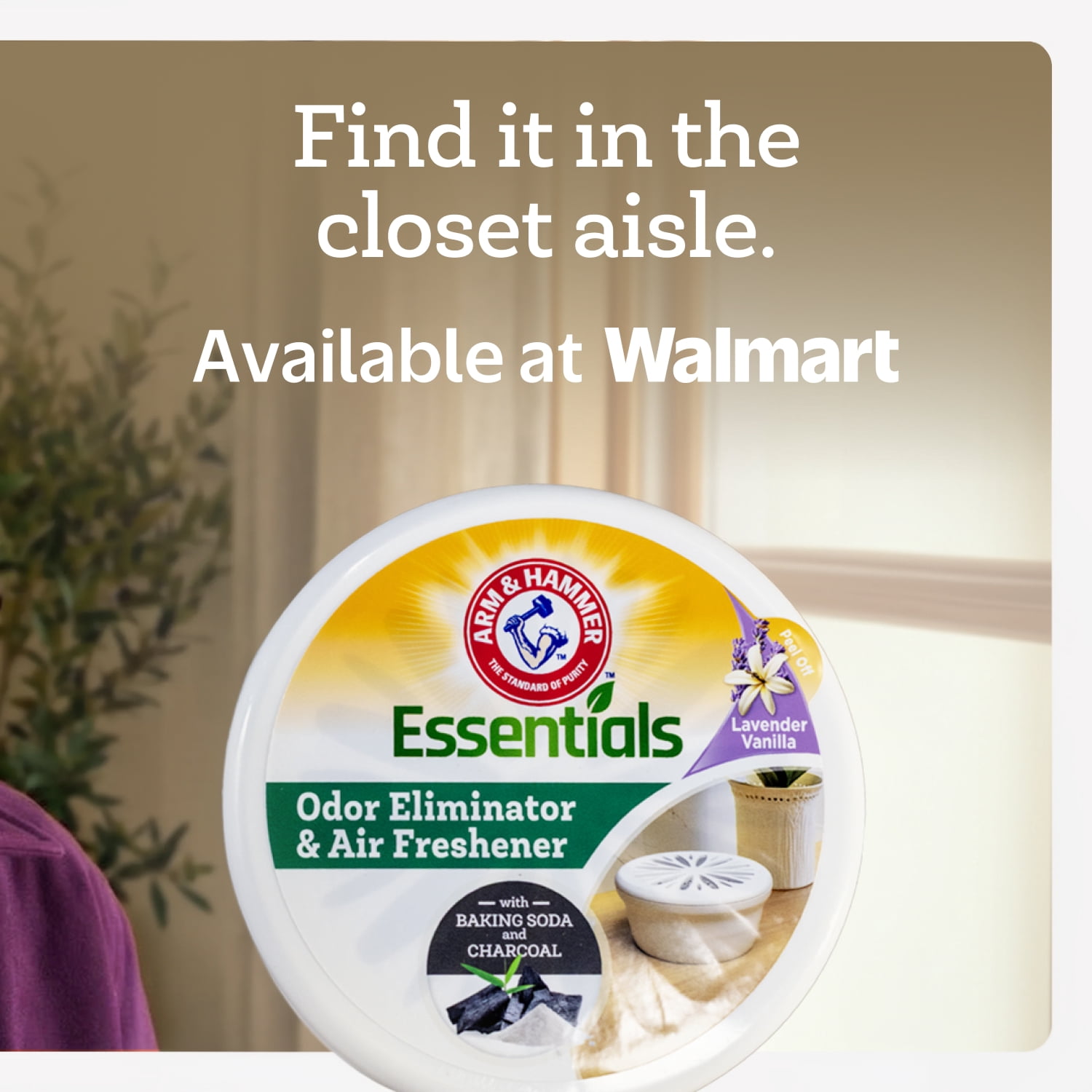 (3 pack) Arm & Hammer Essentials Odor Eliminator and Air Freshener, Lavender Vanilla, 8 oz.