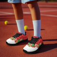 thumbnail image 7 of Uourmeti Kids Christmas Sneakers Size 1.5 Boys Girls Knitted Mesh Sneakers with Snowman Capybara Print Athletic Sports Shoes Lightweight Slip on Trainer, 7 of 7