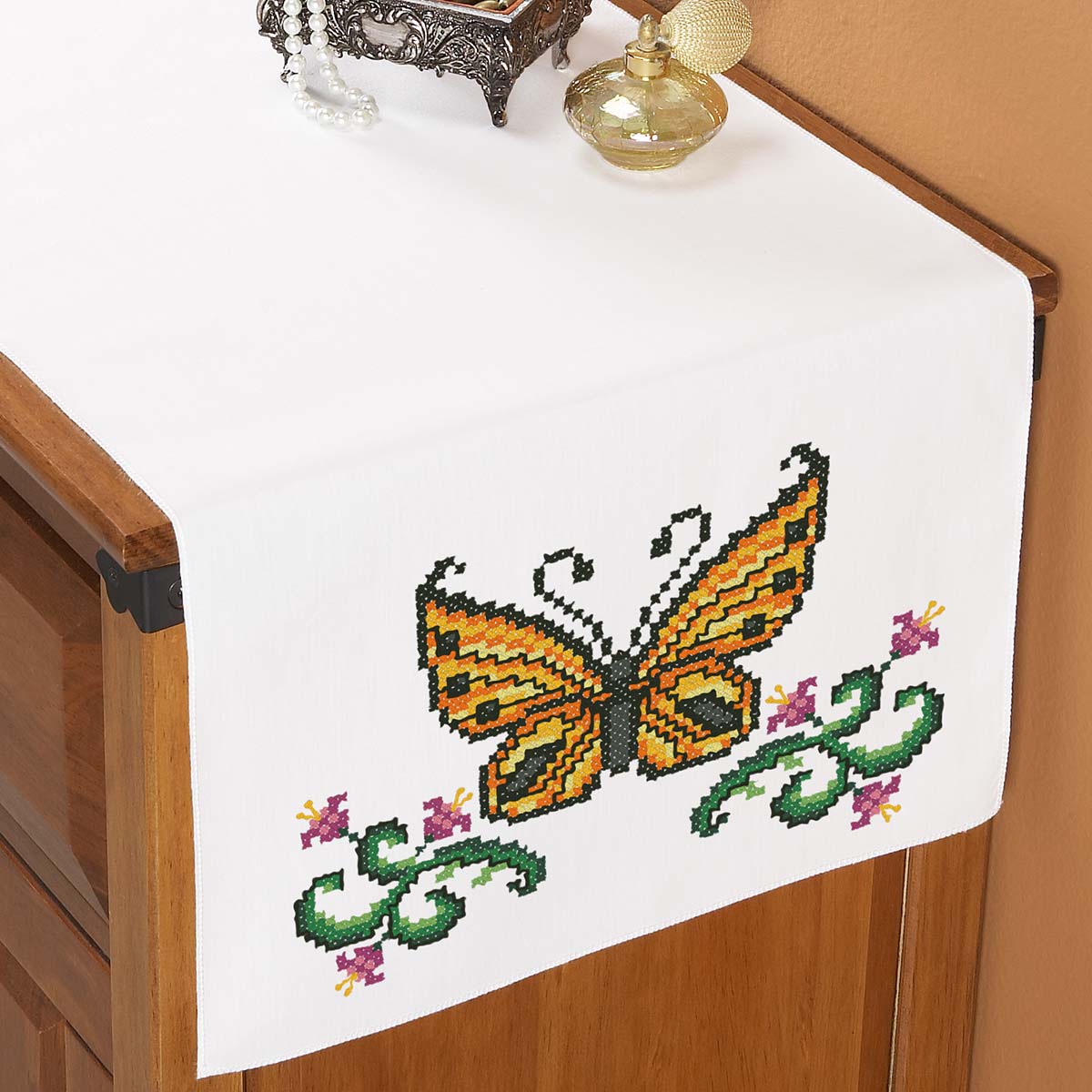 Herrschners® Royal Monarch Dresser Scarf Stamped CrossStitch Walmart