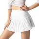thumbnail image 1 of ¡Rebajas! Falda de tenis Prolriy para mujer, falda pantalón de cintura alta para correr, faldas plisadas deportivas con bolsillos, faldas tipo pantalón, faldas para mujer, blanco, talla M, 1 of 4