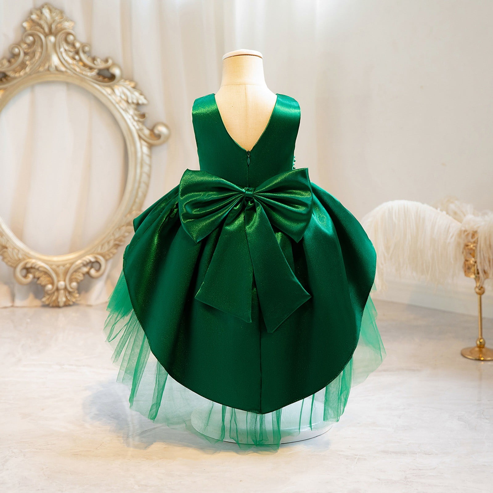 Girls Summer Dress Kids Toddler Girls Beauty Pageant First Dress