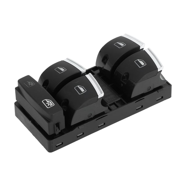 Interruptor de ventana eléctrica Unique Bargains No.4F0959851H para el lado del conductor delantero izquierdo para Audi A3 A6 Q7 Negro