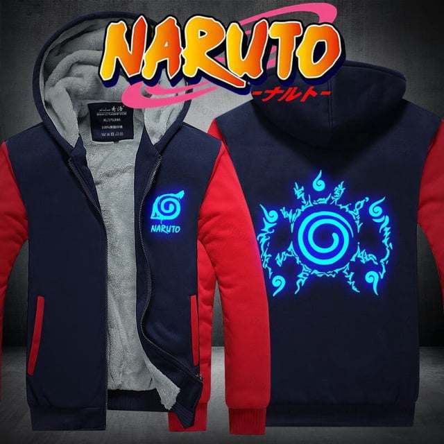 Uchiha Itachi Sasuke Sharingan Naruto Akatsuki Luminous Sweatshirts Hoodies Men Outerwear Coat Oversized Hooded Thick JacketXXL Gao Jinjia LED