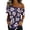 Dark Purple, variant on Womens Off The Shoulder Tops Floral Print Short Sleeve Shirts Asymmetrical One Shoulder Strap Casual Loose Fit Summer Blouse Dark Purple L