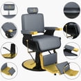 thumbnail image 4 of Hydraulic Barber Chair  with Foot Rest and Square Base 360 Degrees Rolling Swivel Hair Styling Chair, All Purpose Beauty Spa Equipment  Salon Chair Tattoo Chair Beauty Equipment (Black), 4 of 7