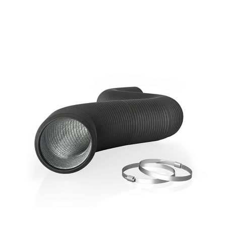 AC Infinity Flexible 6-Inch Aluminum Ducting  Heavy-Duty Four-Layer Protection  8-Feet Long for Heating Cooling Ventilation and Exhaust