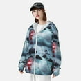 thumbnail image 5 of Kll Lighthouse In A Stormy Sea Print Men'S Women’s Upf 50+ Sun Protection Outdoor Hoodie Jacket Long Sleeve Fishing Hiking Performance Shirt- Xx-Large, 5 of 8