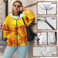 thumbnail image 6 of SCRAWLGOD Maple Leaf Women Hooded Zip Up Sweaters for Women Plus Size XS Jackets Long Sleeve Women Oversized Sweatshirt Soft Women Outfits Casual for Thanksgiving Fall, 6 of 7