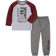 Timberland Boys Thermal Raglan Jogger Set Grey 6-9 Months