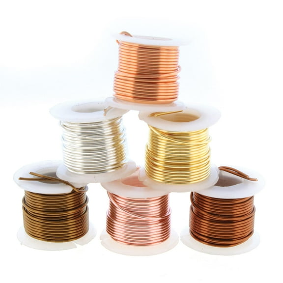 The Beadsmith Wire Elements 20-Gauge Lacquered Tarnish-Resistant Copper Wire for Jewelry Making, 3 Yards Each, 2.74 Meters Each Spool (Assorted Colors)